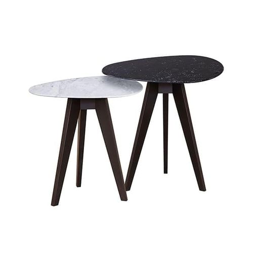 現代風ネストテーブル - VTA315 - Voila Spanish Furniture S.L. - 大理石 / ブナの木製脚 / 漆塗り木材製脚