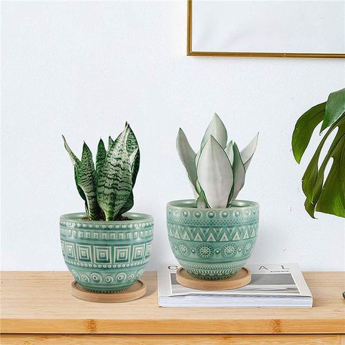 釉薬使用セラミック製植木鉢 - AN0028 series - Guangzhou Ancooly Gardening LTD - 独立型 / 円形 / 家庭用