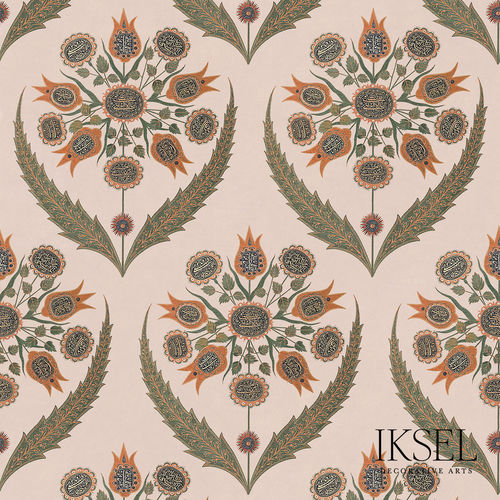 現代風壁紙 - RW538 Calligraphy Flower - Iksel Decorative Arts - グラスファイバー / ビニール製 / 自然模様