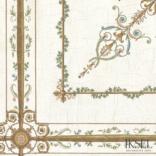 現代風壁紙 - CE206 Empire Griffins Ceiling - Iksel Decorative Arts - グラスファイバー / ビニール製 / 花柄