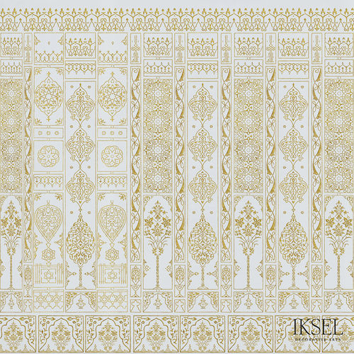 現代風壁紙 - AR251 Arabica - Iksel Decorative Arts - ビニール製 / グラスファイバー / 幾何学模様