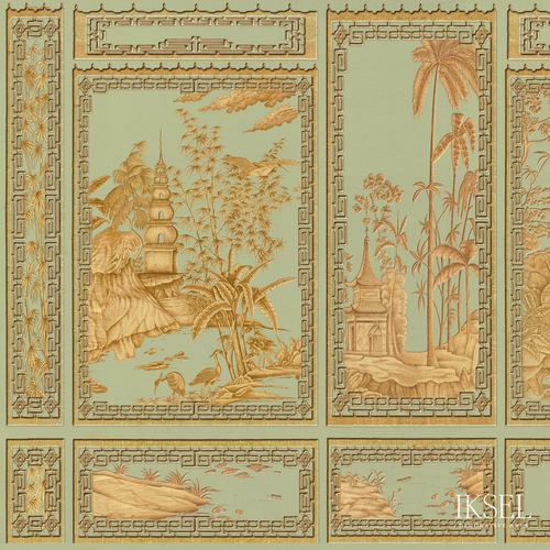 現代風壁紙 - AR653 Chinois Key - Iksel Decorative Arts - ビニール製 / グラスファイバー / 自然模様