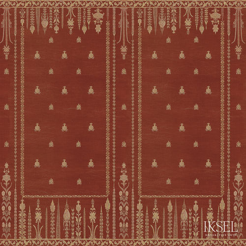 現代風壁紙 - AR303 Rajmata - Iksel Decorative Arts - ビニール製 / グラスファイバー / 花柄