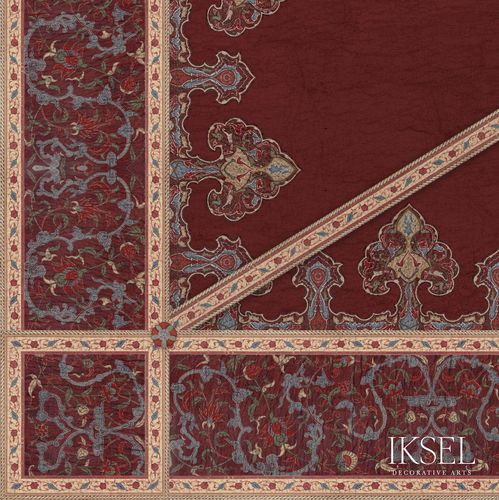 現代風壁紙 - CE163T Aleppo Red Tented Ceiling - Iksel Decorative Arts - ビニール製 / グラスファイバー / 自然模様