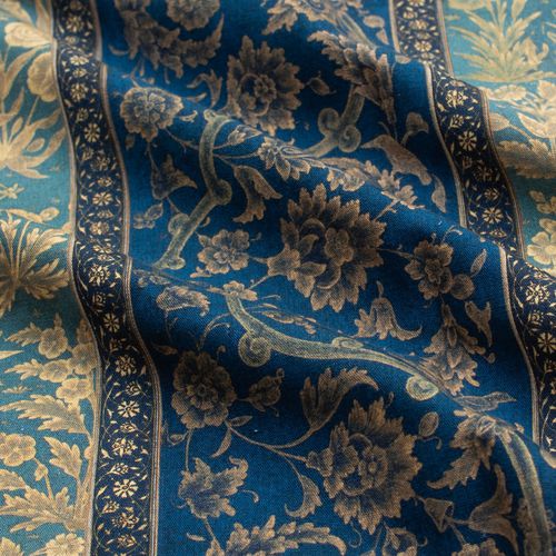 張り地 - NUR JAHAN STRIPE L. RF922B - Iksel Decorative Arts - カーテン用 / インテリアデザイン用 / 花柄