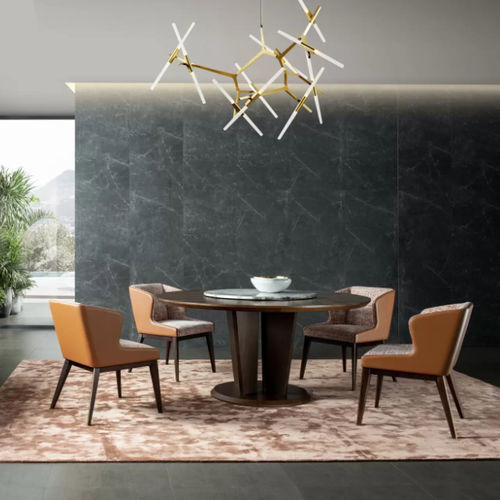 現代風テーブルチェアセット - L12 - Zhongshan Four Seas Furniture MFG. Ltd. - 屋内用 / 突板 / 円形