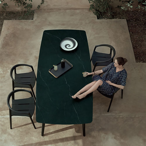 焼結石製板石 - NERO MARQUINA - Guangdong Overland Ceramics Co., Ltd. - キッチン用 / 大理石調 / 緑