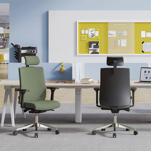 革製社長椅子 - M068 Office chair - Foshan Orcco Furniture Co., Ltd. - 布製 / ポリッシュアルミニウム製 / 布張り