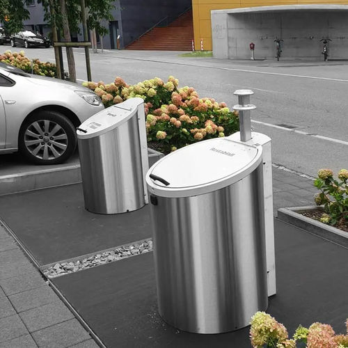 コンテナーゴミ箱 - Baléro - Villiger Entsorgungssysteme AG - スチール製 / ふた付き / 屋外用