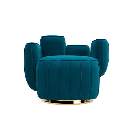 現代風アームチェア - AJUI II  - Hommés Studio - ベロア / カスタマイズ可能 / 手作り