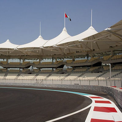 布製建築用膜材 - FGT-800(YAS ISLAND MARINA CIRCUIT) - Chukoh Chemical Industries,Ltd. - フッ素樹脂 / PTFE / PTFEコーティングガラス布