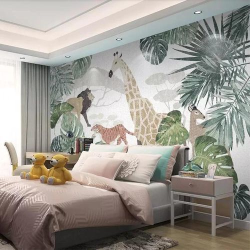 ヴィンテージ スタイル壁紙 - Jungle Kid - MuralConcept - 不織布製 / パノラマ / 動物柄