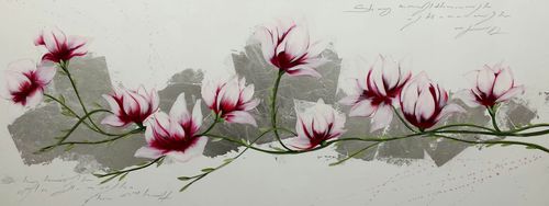 アクリル装飾画 - MAGNOLIA 1 - OHORIGINAL BUSINESS SL - ミックス / 手塗り / 花