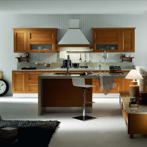 伝統的キッチン - MODÀ - CIESSE CUCINE SRL - 合板 / 石製 / U字型