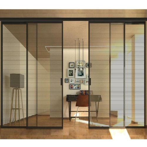 屋内用ドア - PORTE ITALIANE - ガラス製 / スライド式 / 現代風