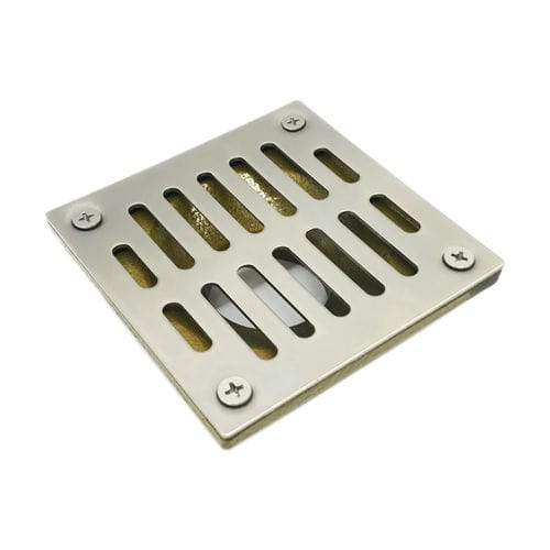 ステンレススチール製排水口 - C8966 - Aluids Krome - バスルーム用 / グリル付き / 四角形