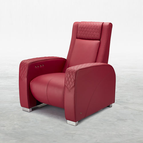 革製映画館用アームチェア - ÉVO - KARLSSON SEATING LTD. - 家庭用 / 赤 / ヘッドレスト付き