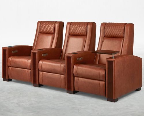 革製映画館用アームチェア - ÉLAN - KARLSSON SEATING LTD. - 木製 / 家庭用 / 茶色