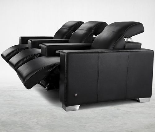 革製映画館用アームチェア - SÉNÉGAL - KARLSSON SEATING LTD. - 家庭用 / 黒色 / フットレスト付き