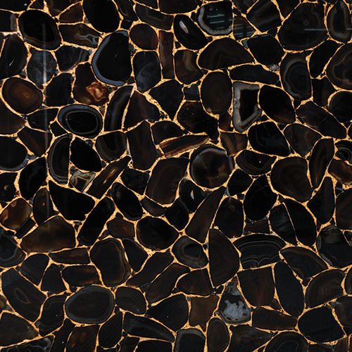 クオーツ板石 - AGATE BLACK GOLD - Fiorantina Stone - 屋内用 / 屋内壁用 / 光沢