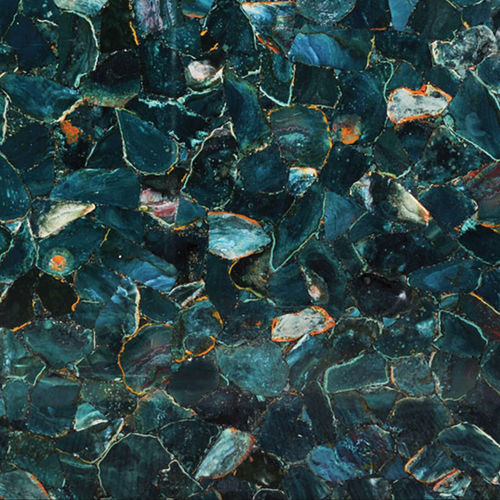 クオーツ板石 - Agate Green - Fiorantina Stone - 屋内用 / 光沢 / 緑