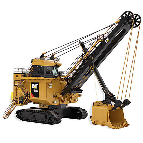 クローラー式パワーショベル - 7495  - CATERPILLAR - ケーブル / 工事現場用 / 電動式