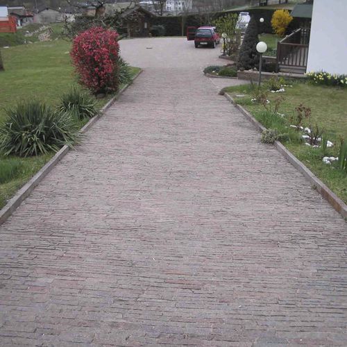 庭用エッジ - DOLOMITI RED-CORDS AND CURBS - COLOMBINI S.P.A. - 歩道用 / 天然石 / 直線型