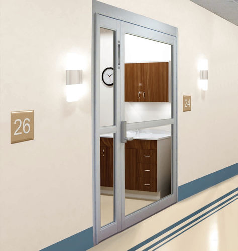 入り口ドア - VersaMax 2.0 ICU - ASSA ABLOY Entrance Systems - 金属製 / ヒンジ付き / 現代風