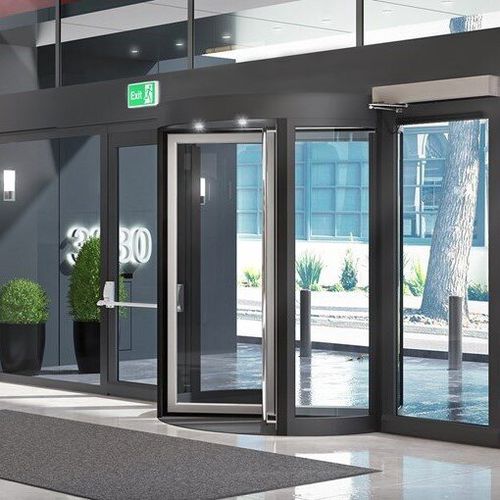 入り口ドア - RD100 - ASSA ABLOY Entrance Systems - アルミニウム / アルマイト処理されたアルミ製 / 回転