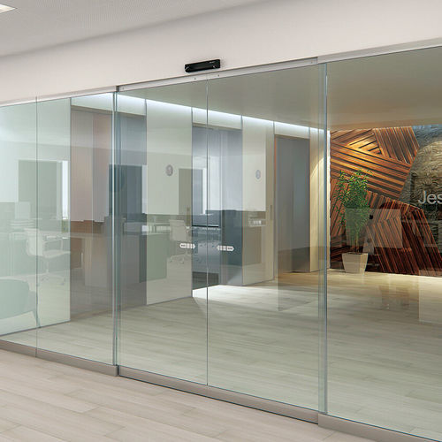 アルミニウム製スライドシステム - SL500 R - ASSA ABLOY Entrance Systems - ガラス製ドア用 / 業務用