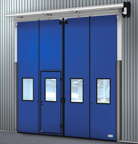 折りたたみ式産業ドア - FD2050P - ASSA ABLOY Entrance Systems - 金属板 / 自動 / 耐風