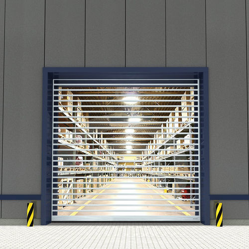 ロ－ルアップ式産業ドア - RR3000-Series - ASSA ABLOY Entrance Systems - ポリッシュアルミニウム製 / 自動 / 安全用
