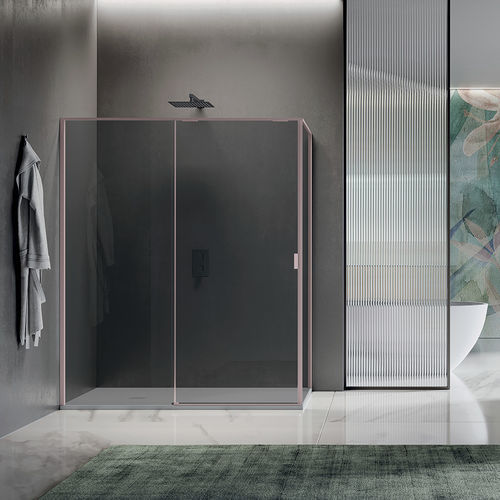 スライド式シャワースクリーン - SLIDING DOOR FOR FIXED PANEL B1780 - SAMO - 長方形 / コーナータイプ / コーナータイプ