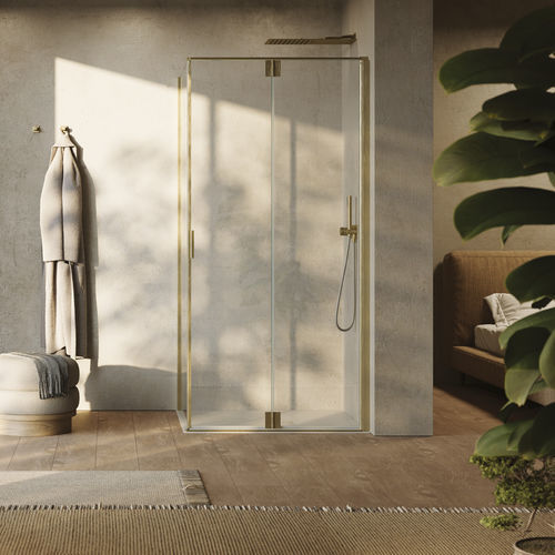 折りたたみ式シャワースクリーン - FOLDING DOOR + FIXED PANEL B3230 - SAMO - 正方形 / 長方形 / コーナータイプ