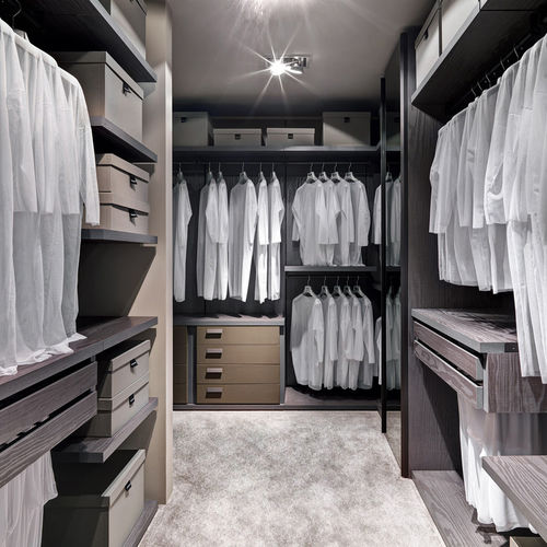 モジュール式ウォークインクローゼット - CENTOPERCENTO - Tisettanta - 壁取り付け / 現代風 / 漆木材