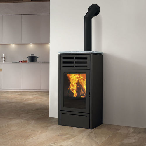 ぺレットストーブ - SLIDE2 5 UP - EDILKAMIN - 5 kW...10 kW / 0 - 5 kW / 独立型