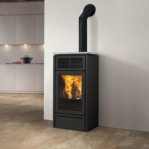 ぺレットストーブ - SLIDE2 7 UP - EDILKAMIN - 5 kW...10 kW / 0 - 5 kW / 独立型