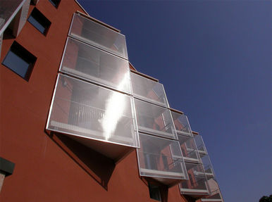 金属製ブリーズ・ソレイユ - ANDRITZ EUROSLOT Architecture - ワイヤーメッシュ / 外壁用 / 縦型