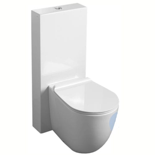 組み合わせ型トイレ - VI 01 + CT 09 - SIMAS ACQUA SPACE - セラミック製 / 楕円形 / 白色