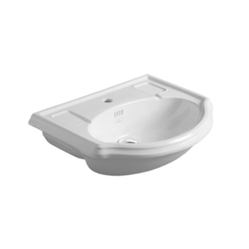 半はめ込み型洗面器 - AR 835 - SIMAS ACQUA SPACE - セラミック製 / シングルレバー混合栓付き / 穴1つ