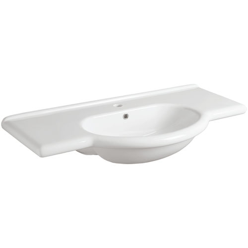 壁掛け式洗面器 - TOP 60 - SIMAS ACQUA SPACE - セラミック製 / 組み込み式カウンタートップ付 / シングルレバー混合栓付き