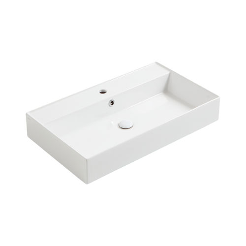 壁掛け式洗面器 - AG 81 - SIMAS ACQUA SPACE - セラミック製 / シングルレバー混合栓付き / 長方形