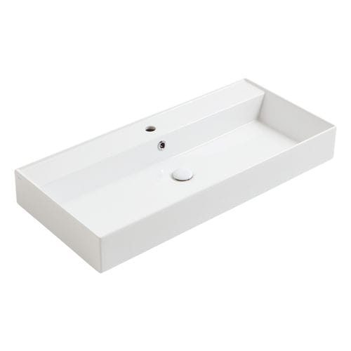 壁掛け式洗面器 - AG 101 - SIMAS ACQUA SPACE - セラミック製 / シングルレバー混合栓付き / 長方形