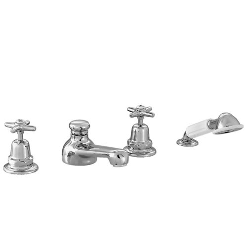 シャワー用ダブルハンドル混合水栓 - 3256-308 - RUBINETTERIE STELLA - バスタブ用 / カウンタートップ / クロム真鍮製
