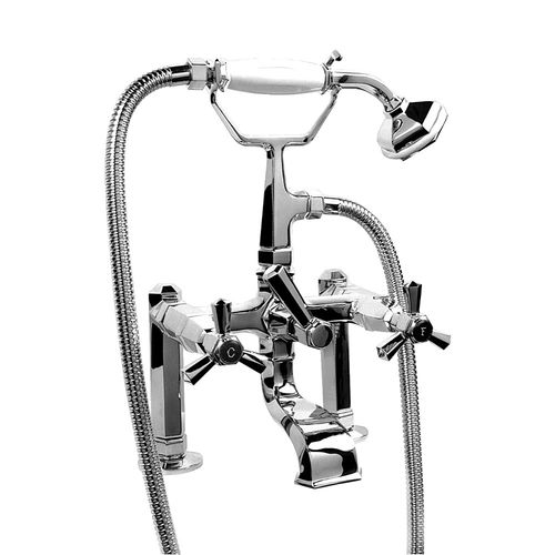 シャワー用ダブルハンドル混合水栓 - 3274RG306 - RUBINETTERIE STELLA - バスタブ用 / 壁取り付け式 / クロムメッキ金属