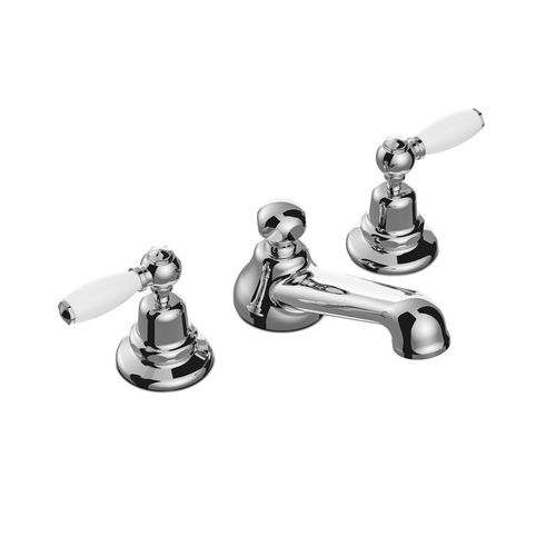洗面器用ダブルハンドル混合水栓 - 3224P - RUBINETTERIE STELLA - カウンタートップ / クロムメッキ金属 / バスルーム用