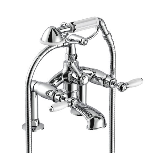 シャワー用ダブルハンドル混合水栓 - 3274RG306 - RUBINETTERIE STELLA - バスタブ用 / カウンタートップ / クロムメッキ金属