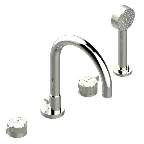 バスタブ用ダブルハンドル混合水栓 - ZOOM.7 - THG Paris - カウンタートップ / クロムメッキ金属 / バスルーム用