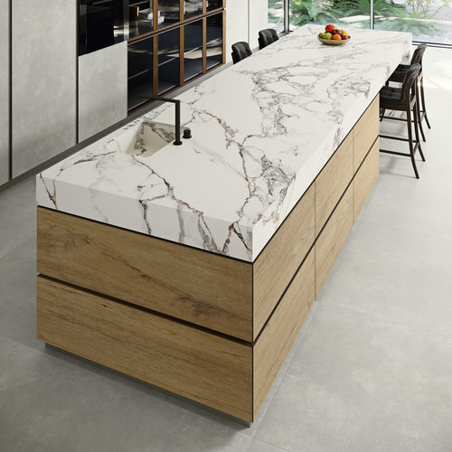 陶磁器カウンタ－トップ - COVERLAM TOP CALACATA VAGLIE - GRESPANIA CERAMICA - 業務用 / 屋外用 / 白色