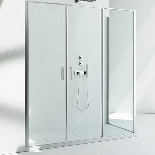 ガラス製シャワー室 - LINEA : L3+LG - VISMARAVETRO - 回転扉 / コーナータイプ / 家庭用